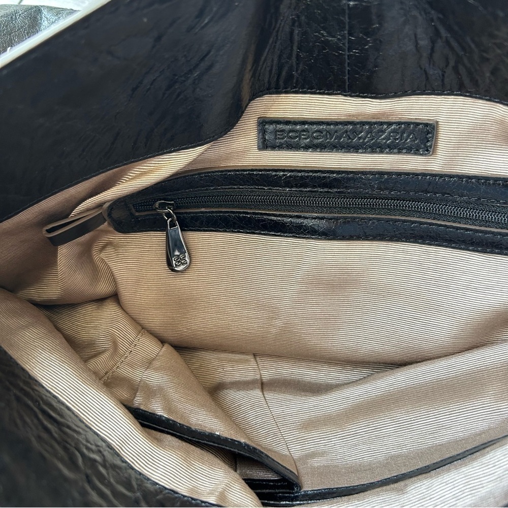 BCBGMAXAZRIA Black Patent Leather Hand Bag - Picture 11 of 16